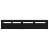 TV Cabinet 2 pcs Black Oak Engineered Wood 3332520