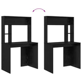 Desk with Shelf Black Oak 91 x 50 x 149 cm Engineered Wood 869259