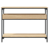 Console Table with Shelf Sonoma Oak 100x29x75cm Engineered Wood 837718