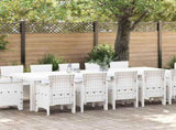 Garden Dining Set 13 pcs White Poly rattan 3378622