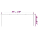 ZNTS Vertical Awning Light Green 100x800 cm Oxford Fabric 148308