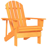 Garden Chair Orange Solid fir wood Ergonomic Adirondack Chair 315878