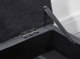 Linen Storage Ottoman Padded Footstool with Rubberwood Legs for Storage Box, Bed End, Shoe Bench, T3398P328178