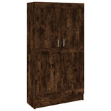 Book Cabinet Smoked Oak 82.5x30.5x150 cm Engineered Wood 815612