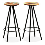 Bar Stools 2 pcs Solid Reclaimed Wood 245445