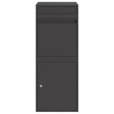 Parcel Drop Box with Storage Black 41 x 38 x 103 cm Steel 874933