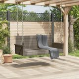 Swing Bench Grey 119x56x48 cm Poly Rattan 365627