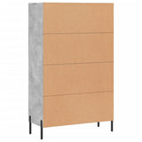 Highboard Concrete Grey 69.5x31x115 cm Engineered Wood 828312