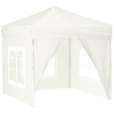 Folding Party Tent with Sidewalls Cream 2x2 m 93501