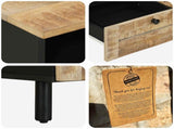 Coffee Table Brown and Black 80 x 54 x 40 cm Solid Mango Wood 4018857