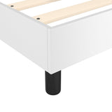 Box Spring Bed Frame White Super King Faux Leather 3121186