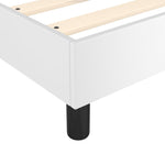 ZNTS Bed Frame without Mattress White Super King Faux Leather 3121186