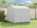 Outdoor Dog Kennel with Roof Silver 2x14x2.5 m Galvanised Steel 3190477