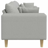 Fabric Sofa with Cushion Cloud Grey 208 cm Fabric 3335151