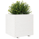 Garden Planter White 70x70x72 cm Solid Wood Pine 3282620