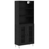 Highboard 2 pcs Black Oak Engineered Wood 3403173