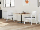 Dining Chairs 2 pcs White 43 x 54 x 89 cm Solid Rubber Wood 42020442