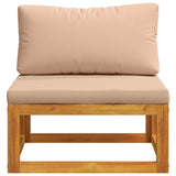 Sectional Middle Sofa with Cushions 100% polyester Solid Acacia 42028337