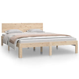 Bed Frame without Mattress Solid Wood Pine 140x200cm 810495