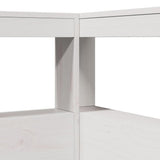 Bookcase Headboard L-Shaped White 100 cm Solid Wood Pine 859272
