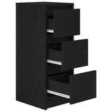 Sideboard Black Oak 29.5x34x76 cm Engineered Wood 861635