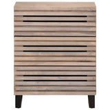 Sideboard White 60x34x75 cm Solid Wood Mango 377454