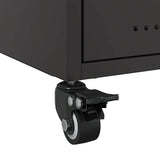 Bedside Cabinets 2 pcs Black 36x39x43.5 cm Steel 846627