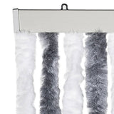 Fly Curtain Grey and White 100x230 cm Chenille 377370