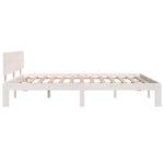 Bed Frame without Mattress White Solid Wood Pine 160x200cm 810506