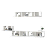 5 Piece TV Cabinet Set White Engineered Wood 3114430