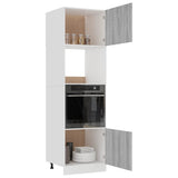 Microwave Cabinet "Lyon" Grey Sonoma 60x57x207 cm Engineered Wood 815604