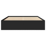 Bed Frame without Mattress Black 150x200 cm King Size Engineered Wood 3295647