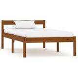 Bed Frame Honey Brown Solid pine wood, Plywood Single Durable 283209