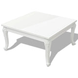 Coffee Table 80x80x42 cm High Gloss White 243379