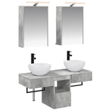 Bathroom Cabinet Set 5 pcs Concrete Grey Engineered Wood 3406282