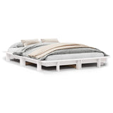 Bed Frame without Mattress White 120x200 cm Solid Wood Pine 850663