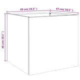 ZNTS Planter White 49x47x46 cm Cold-rolled Steel 841561