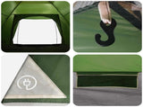 Camping Tent with Roof Green 4-Person Polyester and Steel 42028647