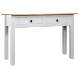282681 Console Table White 110x40x72 cm Solid Pine Wood Panama Range