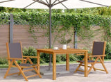 Garden Chairs 2 pcs Anthracite Solid Wood Acacia and Fabric 367658
