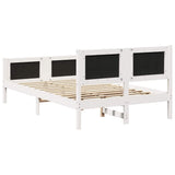 Bed Frame Light Grey 120 x 200 cm Solid Pine Wood 878403