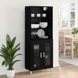 Highboard Black Oak 69.5 x 32.5 x 180 cm Engineered Wood 3416260