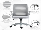 44-53.5cm Adjustable Height Work Chair, with Mesh Back - Grey T3398P377465