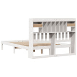 Bookcase Bed without Mattress White 160x200 cm Solid Wood Pine 3321631