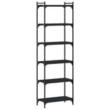 Bookcase 6-Tier Black 60x30x188 cm Engineered Wood 837662