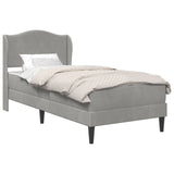 Bed Frame with Headboard Light Grey 90 x 190 cm Velvet 3415274