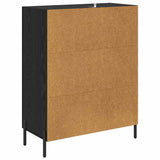 Sideboard Black Oak 69.5 x 34 x 90 cm Engineered Wood and Iron 881605