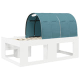 Kids'High Bed Frame with Storage White and Light Blue 3423594