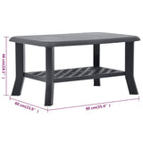 Coffee Table Anthracite 90x60x46 cm Plastic 48795