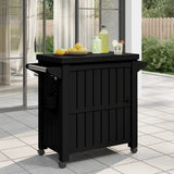 3-in-1 Serving Cart Black Polypropylene 364169